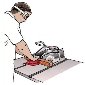 Self Adjusting Guard on Table Saw